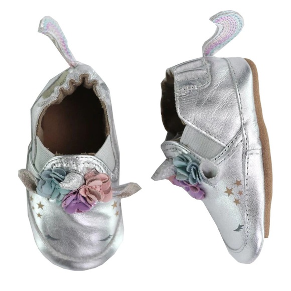 Unicorn Hearts Soft Sole Baby Shoes